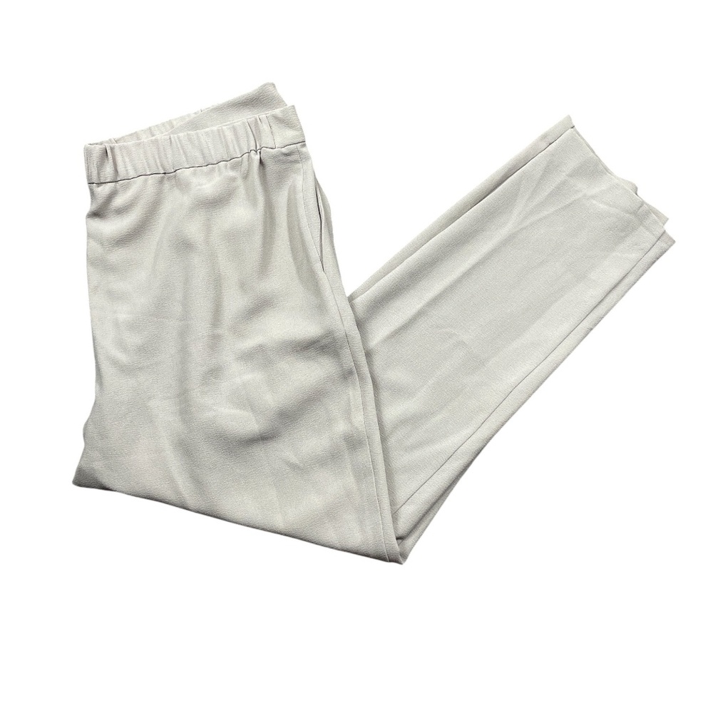 Wayf XL Pull On Beige Dress Pants Pockets Wide Legs‎